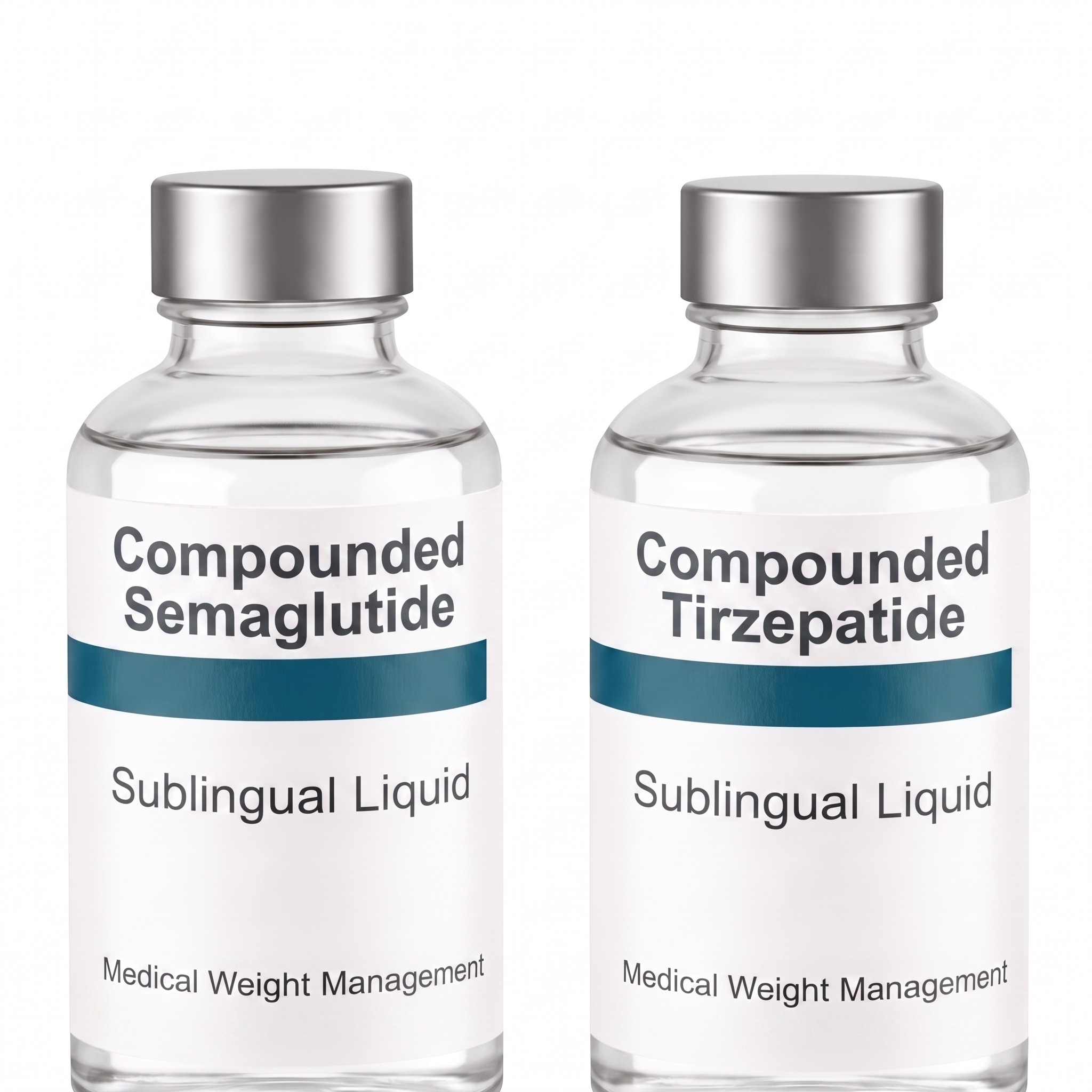 Compounded semaglutide and tirzepatide sublingual drops